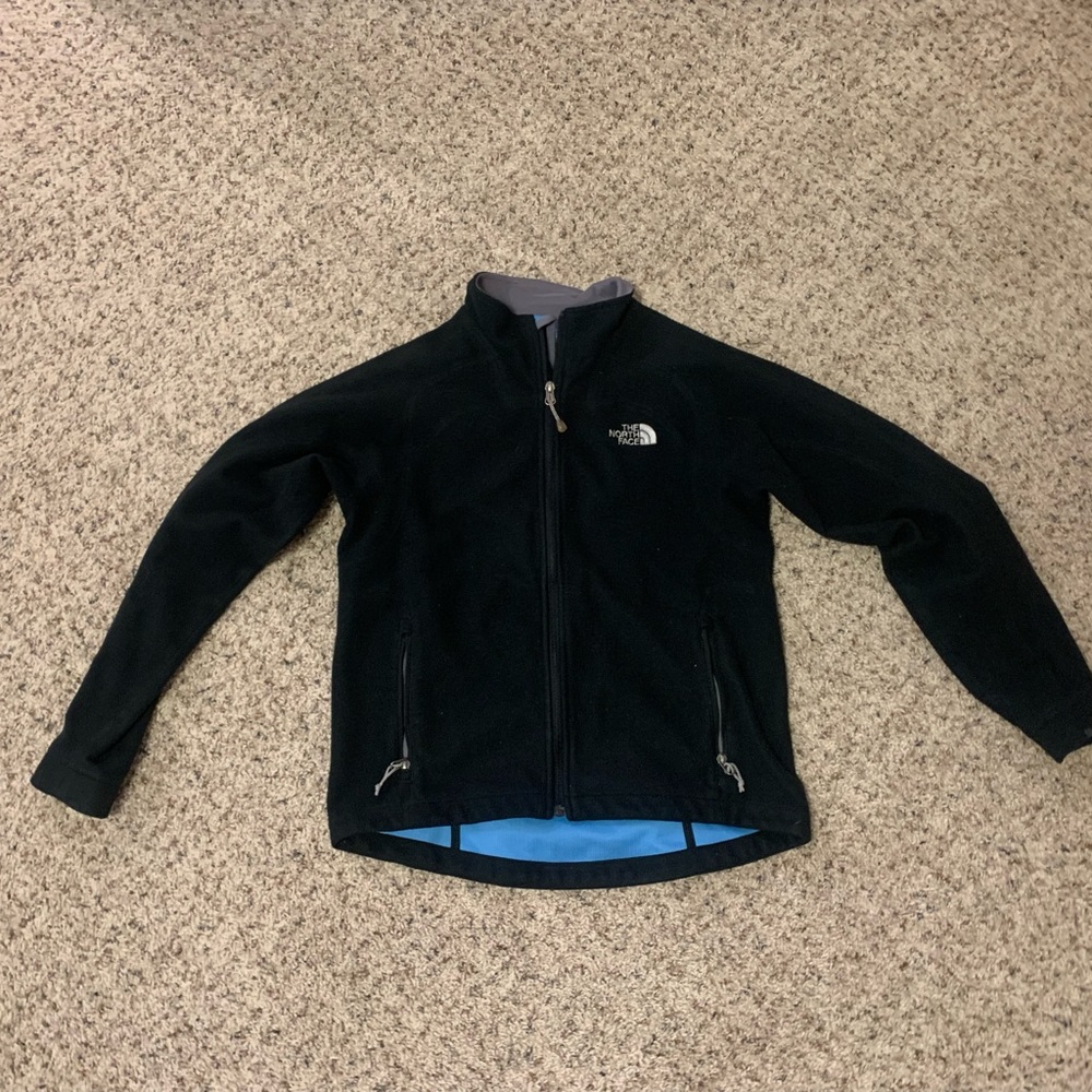 Black Fleece Jacket with Blue lining by North Face